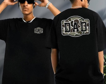 Comfort Colors Camouflage Dad Shirt, Fathers Day Gift, Dad Shirt, Retro Dad Shirt, Gift For Dad, Varsity Dad Shirt, Funny Camo Fathers Shirt