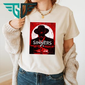 Sinners Movie Comfort Colors T-shirt, Horror Movie 2025 Shirt, Retro Scary Film Tee, Class Vintage Graphic Tee, We Are All Sinners Tee