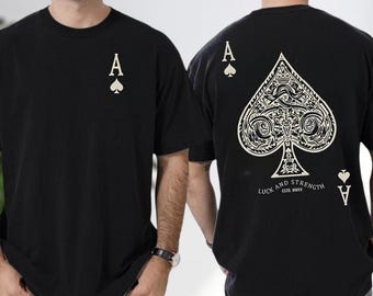 Comfort Colors Ace of Spades Shirt, Vintage Gothic Poker Tee