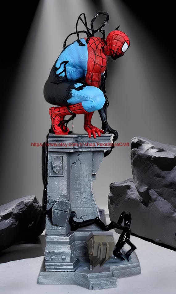 Spider-Man Venom フィギュア ライトアップ機能付き Venom X Spiderman Action Figure With Light, 38 Cm / 15 Inch