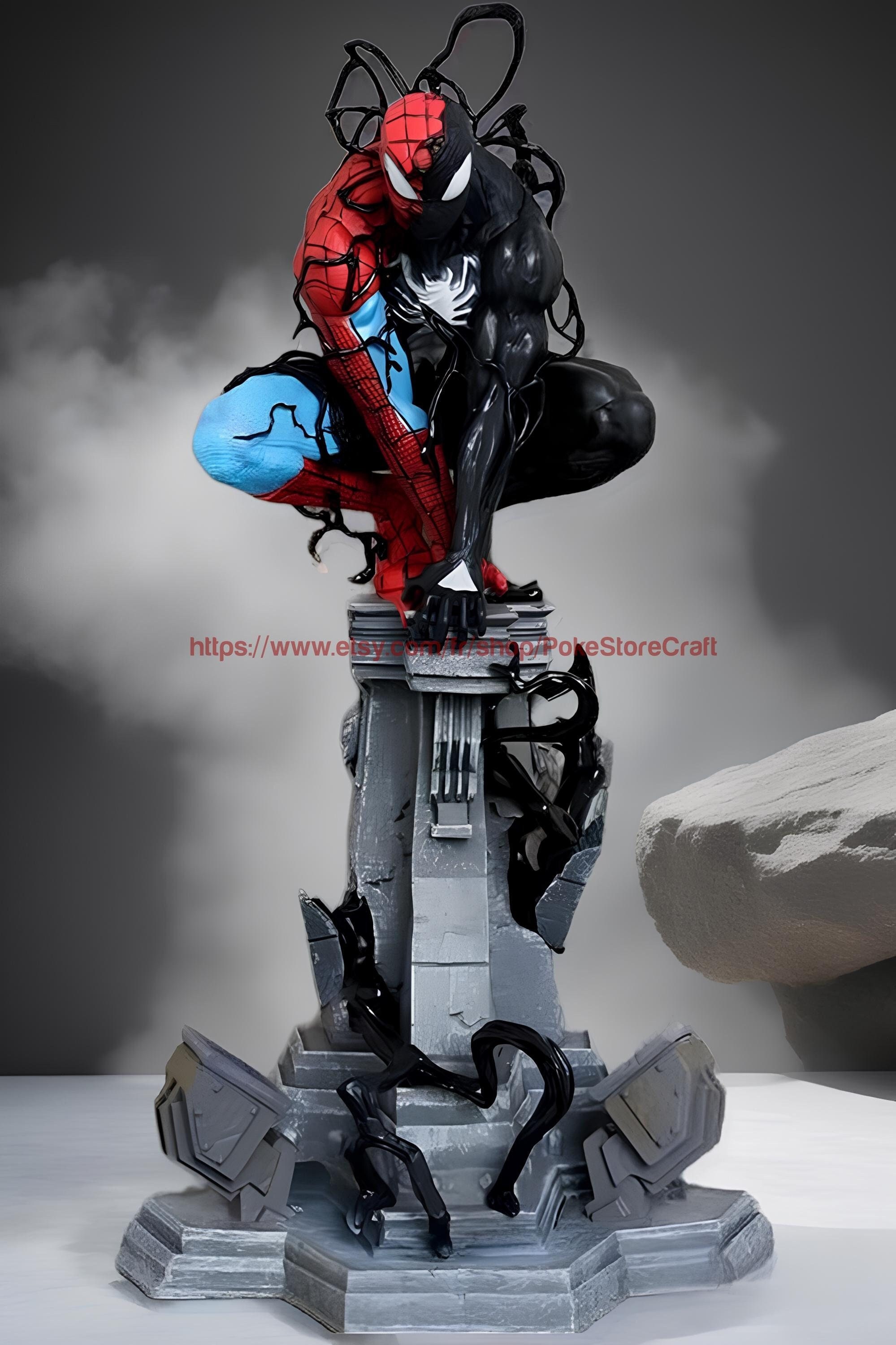 Venom X Spiderman Action Figure With Light, 38 Cm / 15 Inch