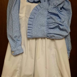 Made-to-order little girls&#39; prairie dress, bonnet, and pinafore sizes 18m - 4 FREE SHIPPING