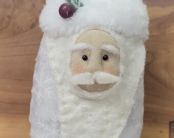 Santa ornament with soft sculptured face