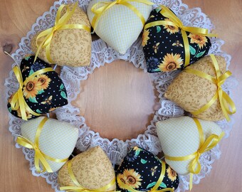 Corona de corazón de girasol ENVÍO GRATIS