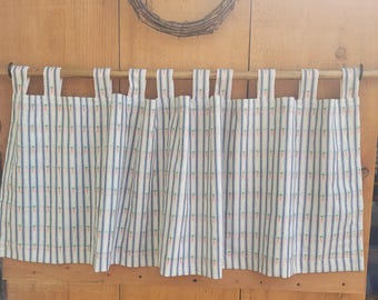 Cenefa con trabillas forradas, rayas de zanahoria