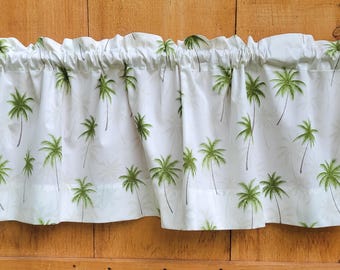 Palm tree print valance FREE SHIPPING
