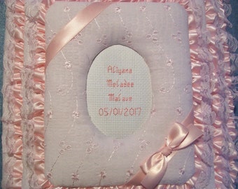 fabric photo album handmade diy baby girl pastel eyelet custom personalized fabric photo album scrapbook photo album etsy fabric photo album handmade diy baby girl pastel eyelet custom personalized fabric photo album scrapbook photo album etsy