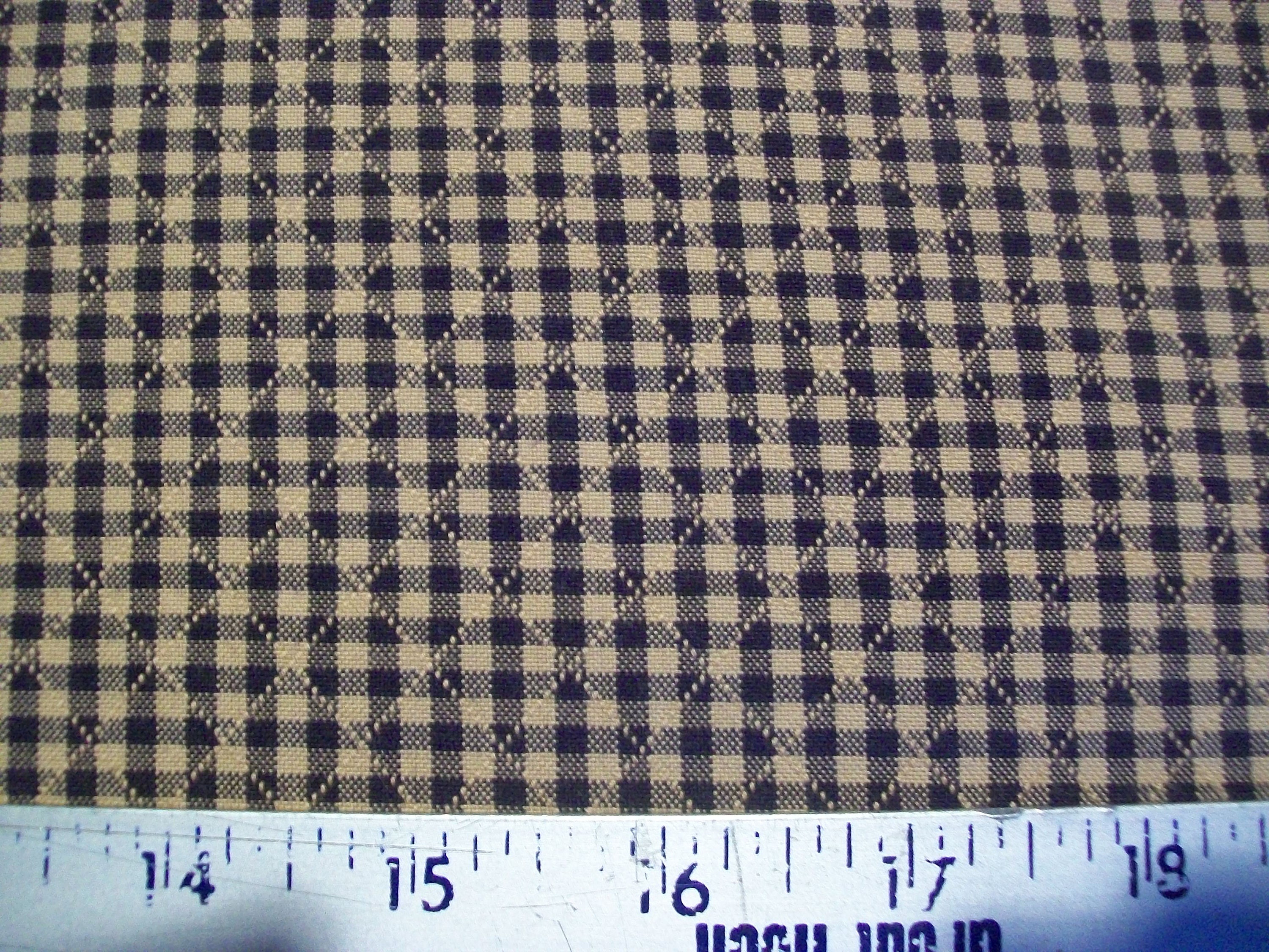 Black and Tan Gingham Check Raised Diamond Upholstery Fabric 1 Etsy