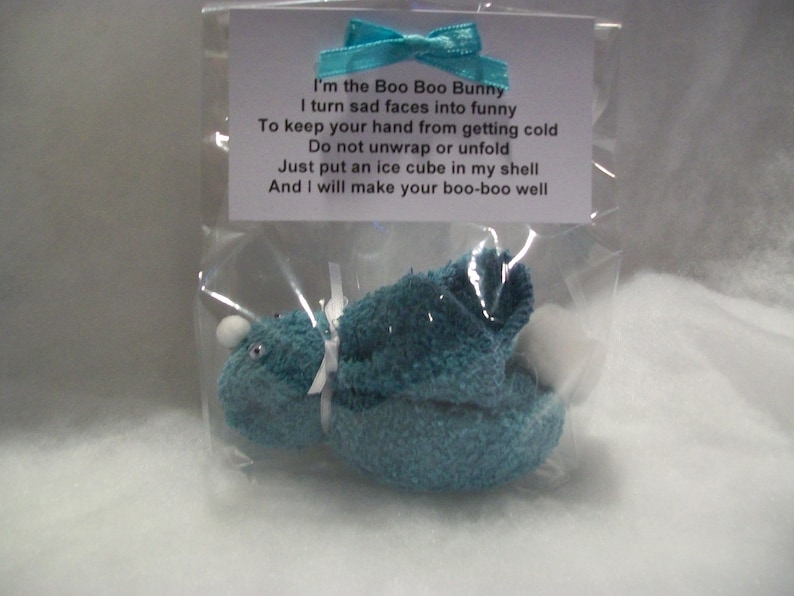 WASHCLOTH BUNNY for Little Boo Boos With Poem and Reusable Ice Etsy