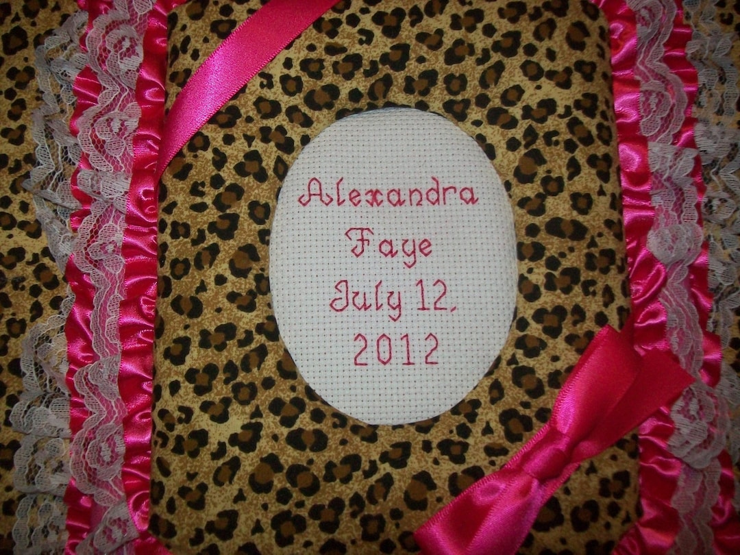LEOPARD Custom Personalized Fabric Photo Album / Scrapbook - Etsy