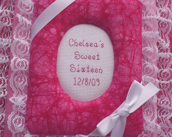 SWEET SIXTEEN / 16 Personalized Fabric Photo Album / Scrapbook