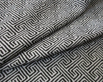 Paonessa - Inside Out - Black - Geometric Upholstery Fabric 2/3 Yard Plus attached remnant