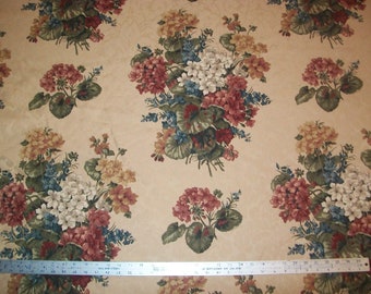 Geranium - Wesley Mancini Upholstery Fabric by Portfolio Textiles - Large Floral Print - 2  7/8 Yards