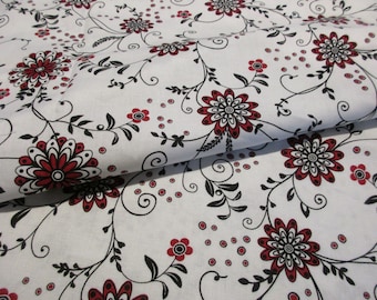 CARNIVAL WHITE Cotton Fabric for Red Rooster Fabrics 1 1/3 Yards DSN#21086