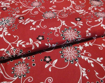 CARNIVAL RED Cotton Fabric for Red Rooster Fabrics 1 1/8 Yards DSN#21086