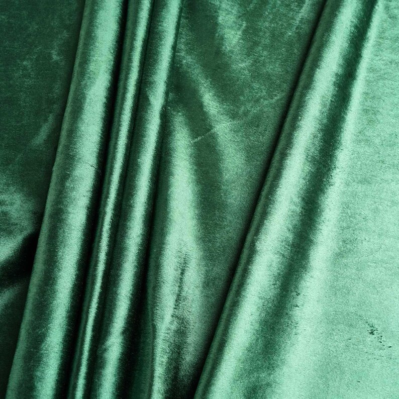 Soft Emerald Green Velvet Upholstery Fabric 1 2/3 Yard Etsy