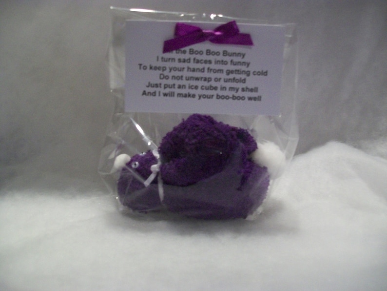 WASHCLOTH BUNNY for Little Boo Boos With Poem and Reusable Ice Etsy