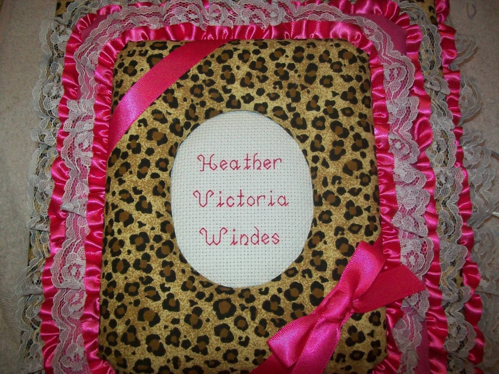 LEOPARD Custom Personalized Fabric Photo Album / Scrapbook - Etsy