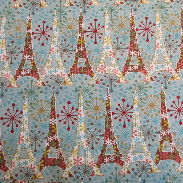 SPARKLING PARIS - Blank Quilting Fabric 100% Cotton BTY Eiffel Tower Celebration