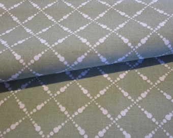 Diamond Sage Quilter's Showcase Cotton Fabric BTY Dots Trellis Green White