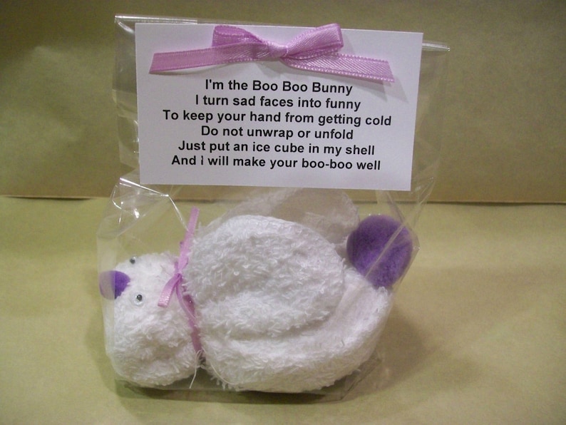 WASHCLOTH BUNNY for Little Booboos With Poem and Reusable Ice Etsy