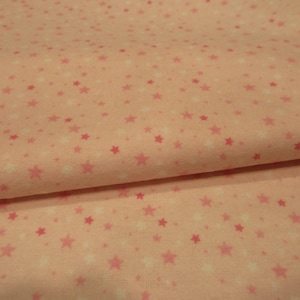 Tiny Tossed Pink and White Stars - Snuggle Flannel Fabric BTY