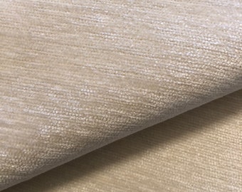 Lumen Woven Chenille Upholstery Fabric in Ivory/Cream - 7/8 Yard - Calico Corners