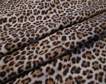 Leopard Print Super Snuggle Cotton Flannel Fabric BTY