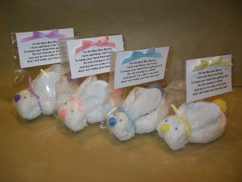 WASHCLOTH BUNNY for Little Booboos With Poem and Reusable Ice Etsy