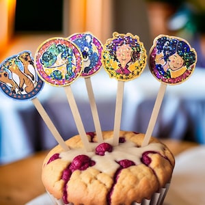 魔法動物のケーキプラグスクール、パーティー誕生日装飾、子供の誕生日、ケーキトッパー、魔法動物パーティー