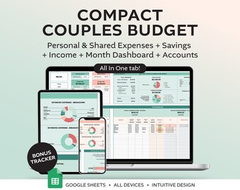 Couples Monthly Budget Planner: Personal Finance Google Sheet