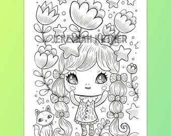 Magical Day Coloring Page - Instant Download