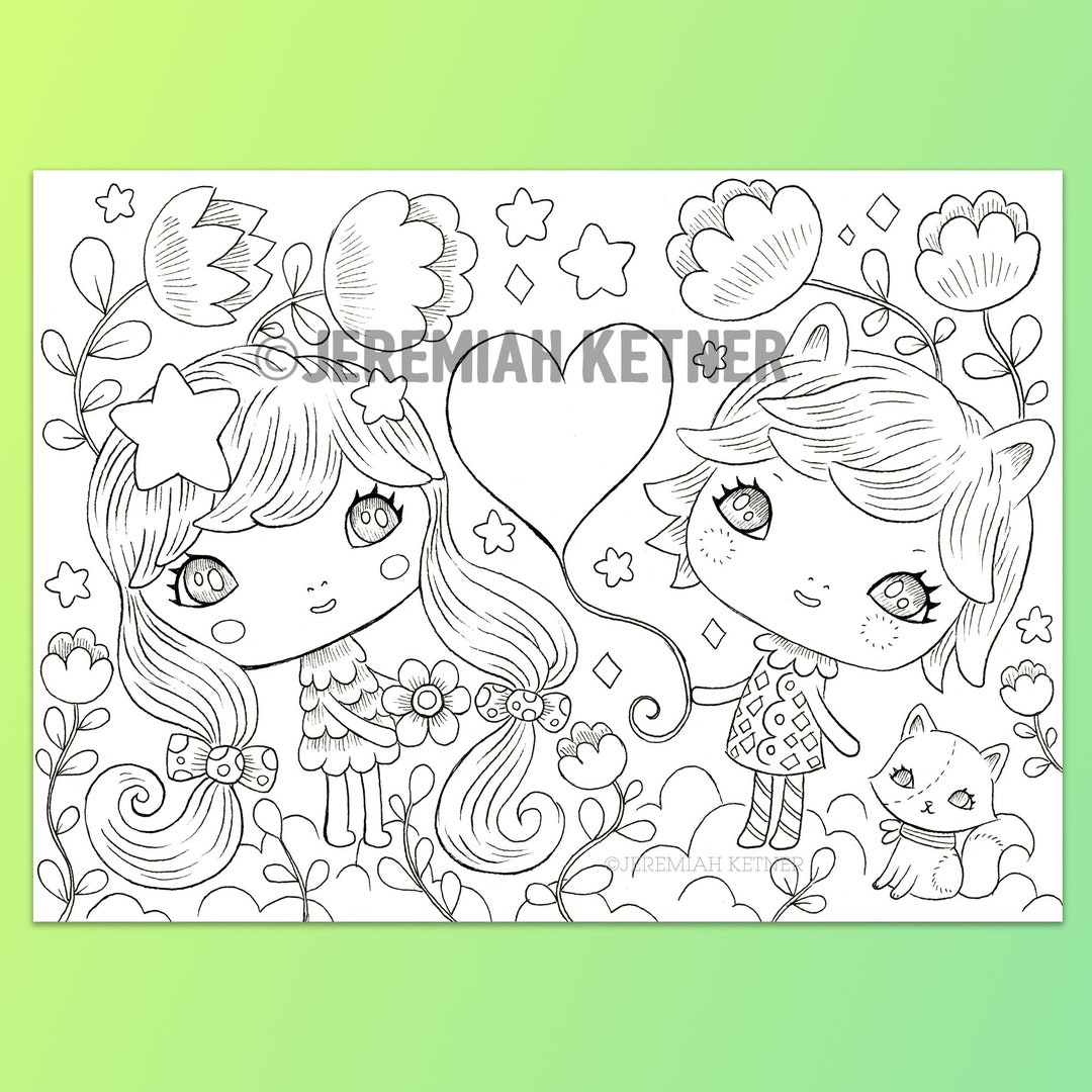 Happy Day Coloring Page - Instant Download - Etsy