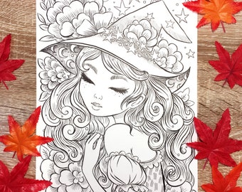 Lovely Witch | Coloring Page | Jeremiah Ketner