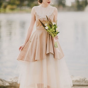 Bulle wedding dress, size 4/6 in dusty pink SAMPLE SALE image 4