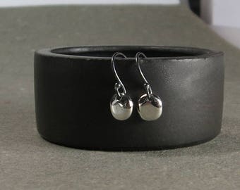 Minimalist Sterling Silver Earrings Petite Tiny Drop
