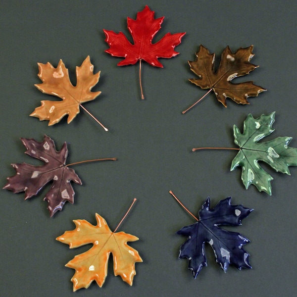 Big Leaf Maple-Ceramic Hanging Leaf