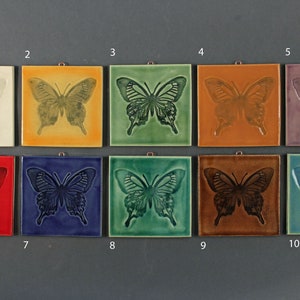 4"x4" Butterfly Ceramic Hanging Tile