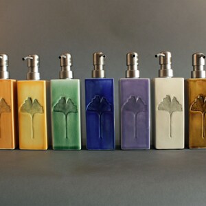 Ginkgo leaf soap-lotion dispenser