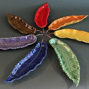 American Chestnut Leaf-Ceramic Dish