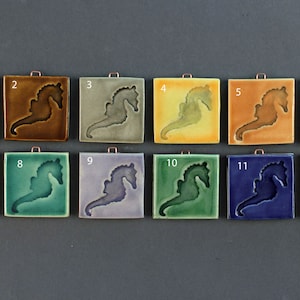 2&quot;x2&quot; Sea Horse Ceramic Tile
