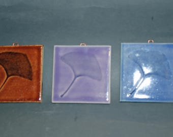 Ginkgo hanging tile 3x3"