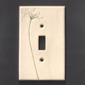 Ceramic- Outlet/light covers Queen Anne's Lace