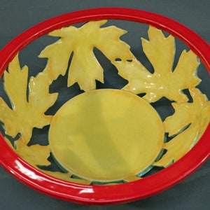 Handmade Ceramic Maple Leaf Bowl