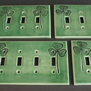 ceramic shamrock outlet/light switch covers