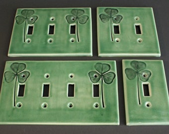 ceramic shamrock outlet/light switch covers