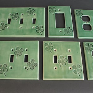 ceramic four leaf clover outlet/light switchplate covers