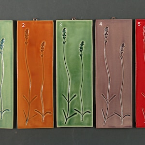 3&quot;x9&quot; Ceramic Lavender Hanging Tile
