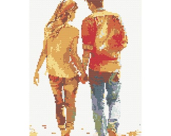 Love Cross Stitch Pattern, PDF Pattern, PDF Download, Modern Cross Stitch, Hand Embroidery, Modern Hoop Art