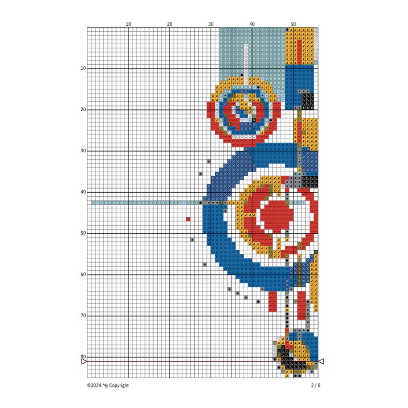 Abstract Circles and Squares Cross Stitch Pattern, PDF Pattern, Modern Cross Stitch, Hand Embroidery, Modern Hoop Art image 4